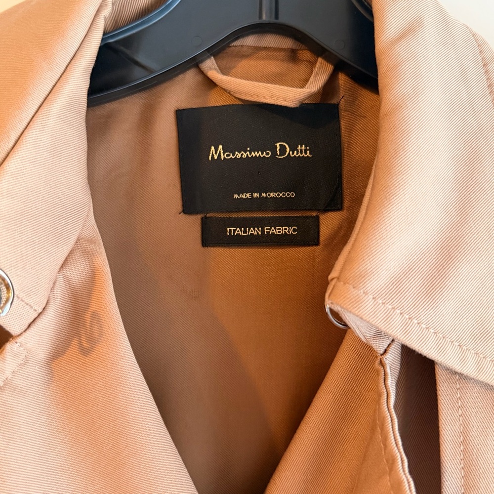 Massimo Dutti Beige Trench Coat No Belt - Picture 2 of 7
